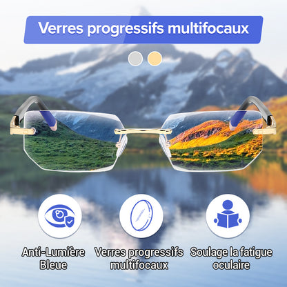 🏆👓 Saphir haute dureté ✨ Anti bleu progressive Far And Near Lunettes de lecture à double usage