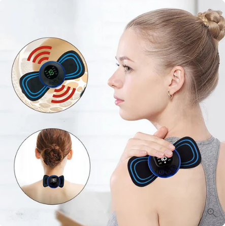 Masseur Portable avec 8 Modes et Écran LCD - Mini Stimulateur Musculaire pour Soulagement de la Douleur