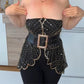 Étole Vintage en Dentelle avec Perles