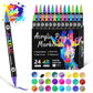🔥Stylo à peinture acrylique à double pointe - 24/48/72 couleurs