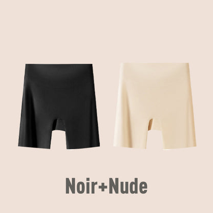 Sous-vêtements féminins taille haute en soie glacée avec contrôle de l'abdomen Hip-lifting