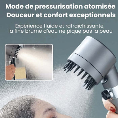 🏆Pomme de douche de luxe pour les soins de la peau et les massages - 3 modes de pulvérisation avec technologie d'économie d'eau pour une expérience de douche rajeunissante 💎🌊