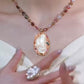 Accessoires de perles artificielles intégrés rétro élégants-collier Long, boucle d'oreille et bague