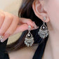 Boucles d'oreilles chandelier vintage en cristal étincelant pour femmes