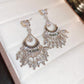 Boucles d'oreilles chandelier vintage en cristal étincelant pour femmes
