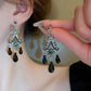 Boucles d'oreilles chandelier vintage en cristal étincelant pour femmes