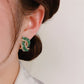 ✨Boucles d'oreilles croix de mode en cristal vert