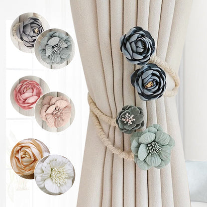 Flower Curtain Tiebacks Clips Twist