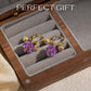 Boucles d'oreilles créoles vintage plaquées or avec sphère en cristal violet