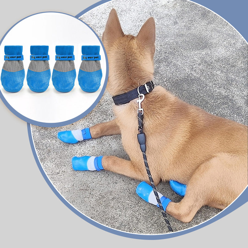 4 Paires Chaussettes Antidérapantes Pour Chien - Taille L, Double Face, Réglables - Pour Intérieur/extérieur