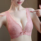 Soutien-gorge push-up sans armatures à fermeture avant en dentelle