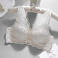 Soutien-gorge push-up sans armatures à fermeture avant en dentelle