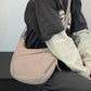 Sac à Bandoulière Élégant en Nylon en Forme de Croissant