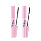 Mascara waterproof anti-bavures pour allonger, densifier et recourber les cils