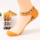 Chaussettes en maille transparente