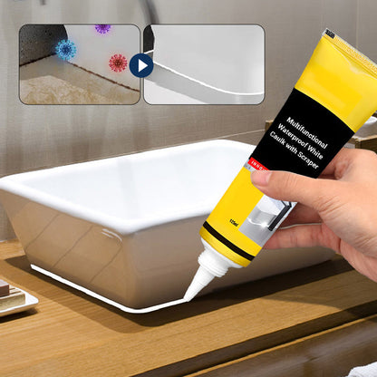 Caulk blanc multifonctionnel imperméable avec grattoir