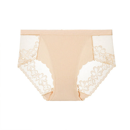 💥Achetez-en 3, obtenez-en 2 gratuitement💕Culotte sexy en maille et dentelle florale pour femme