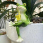 Figurines de grenouilles miniatures Décorations végétales