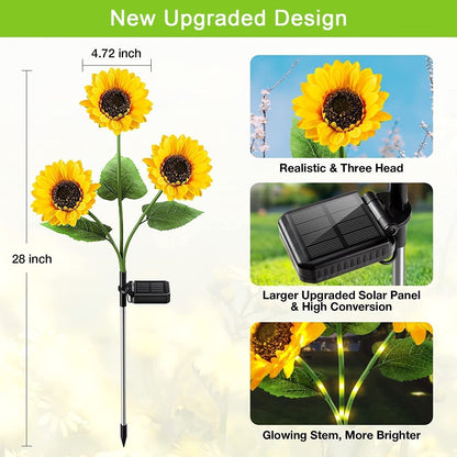 🔥2025 Hot Sale🔥Lampes solaires à LED pour jardin en forme de tournesol🌻