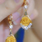 Women's Versatile Gold Rose Earrings