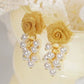 Women's Versatile Gold Rose Earrings