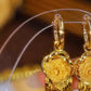 Women's Versatile Gold Rose Earrings