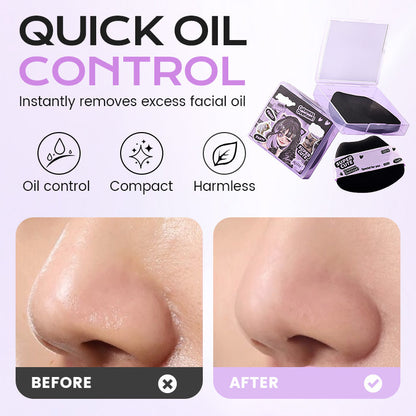 Papier matifiant avec houppette