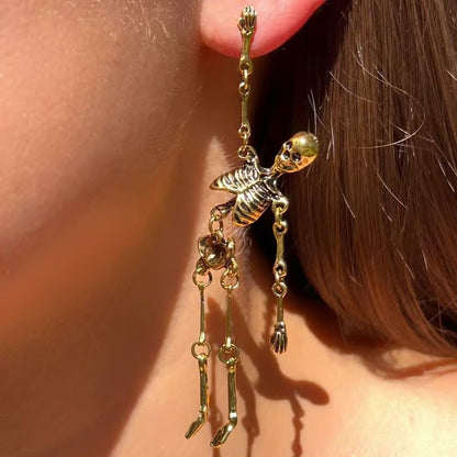 🎅 Halloween Pre-sale 🎁Jointed Skeleton Dangle Long Earrings