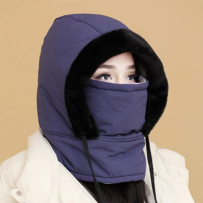 ❄️ Chapeau Thermique Doublé Polaire avec Masque Facial - Protection Intégrale contre le Froid pour Ski/Moto/Ville 🏂🔥