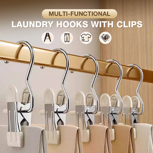 Crochets à linge multifonctionnels avec pinces