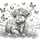 Livre de coloriage des vaches des Highlands
