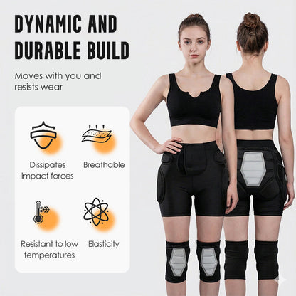 Short rembourré aux hanches et genouillères pour le sport