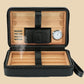 Coffret humidor portable en cuir PU pour cigares