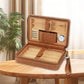 Coffret humidor portable en cuir PU pour cigares
