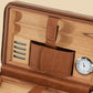 Coffret humidor portable en cuir PU pour cigares