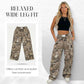 Pantalon ample léopard et camouflage pour femme