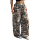 Pantalon ample léopard et camouflage pour femme