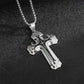✝️ 53% DE RÉDUCTION ! 🎉 Collier Pendentif Croix Bicolore – Style Audacieux, Métal Durable & Ajustable 🔗📦