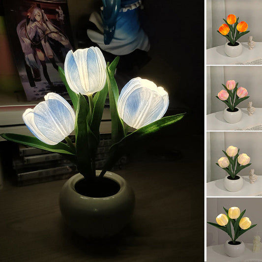 Lampe de Table LED Tulipe – Lampe de Nuit Fleur