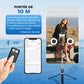 Trépied Perche à Selfie Extensible pour Téléphone avec Télécommande Détachable
