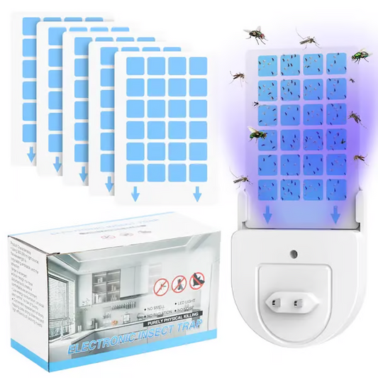 (1 appareil + 5 recharges) Pièges à mouches des fruits pour l'intérieur, Pièges à moucherons pour la maison Lampe d'intérieur enfichable pour mouches
