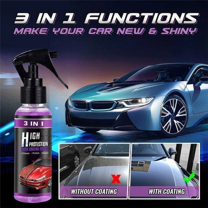 🔥3-IN-1 Spray de revêtement rapide pour voitures