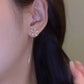 Boucles d'Oreilles Pendantes en Forme de Fleur en Diamant Synthétique Brillant