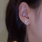 Boucles d'Oreilles Pendantes en Forme de Fleur en Diamant Synthétique Brillant