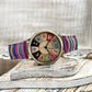 Montres avec motif arc-en-ciel multicolore