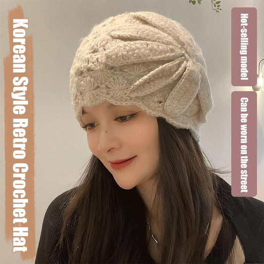 🔥Spécial Nouvel An 49% de réduction🔥Chapeau en crochet rétro de style coréen